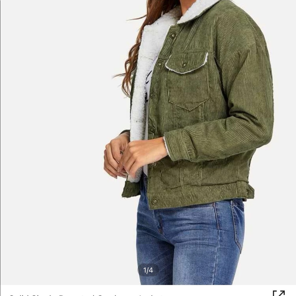green sweater